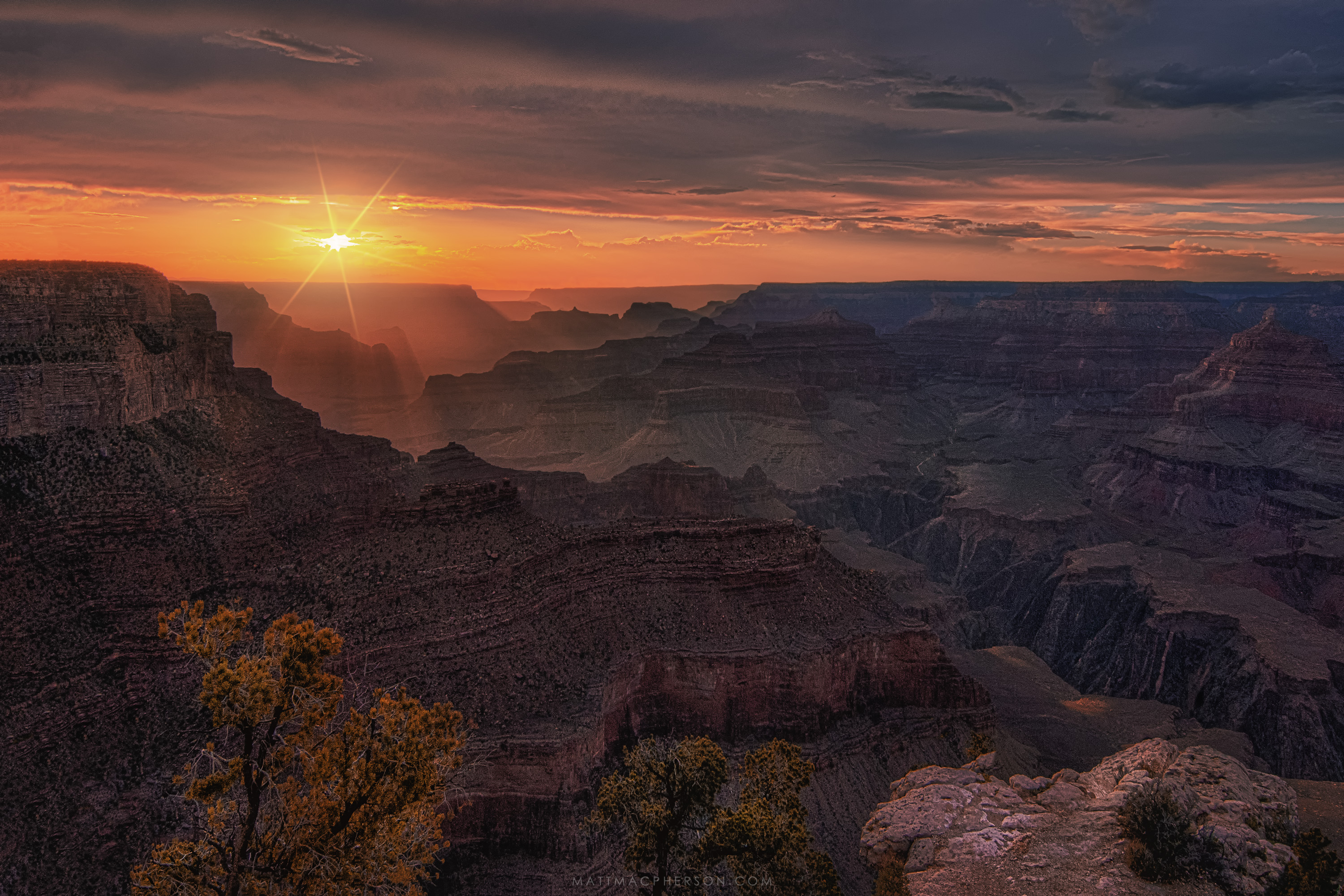 Grand Canyon Sunset On The Summer Solstice 2016 Oc 3000x2000 R